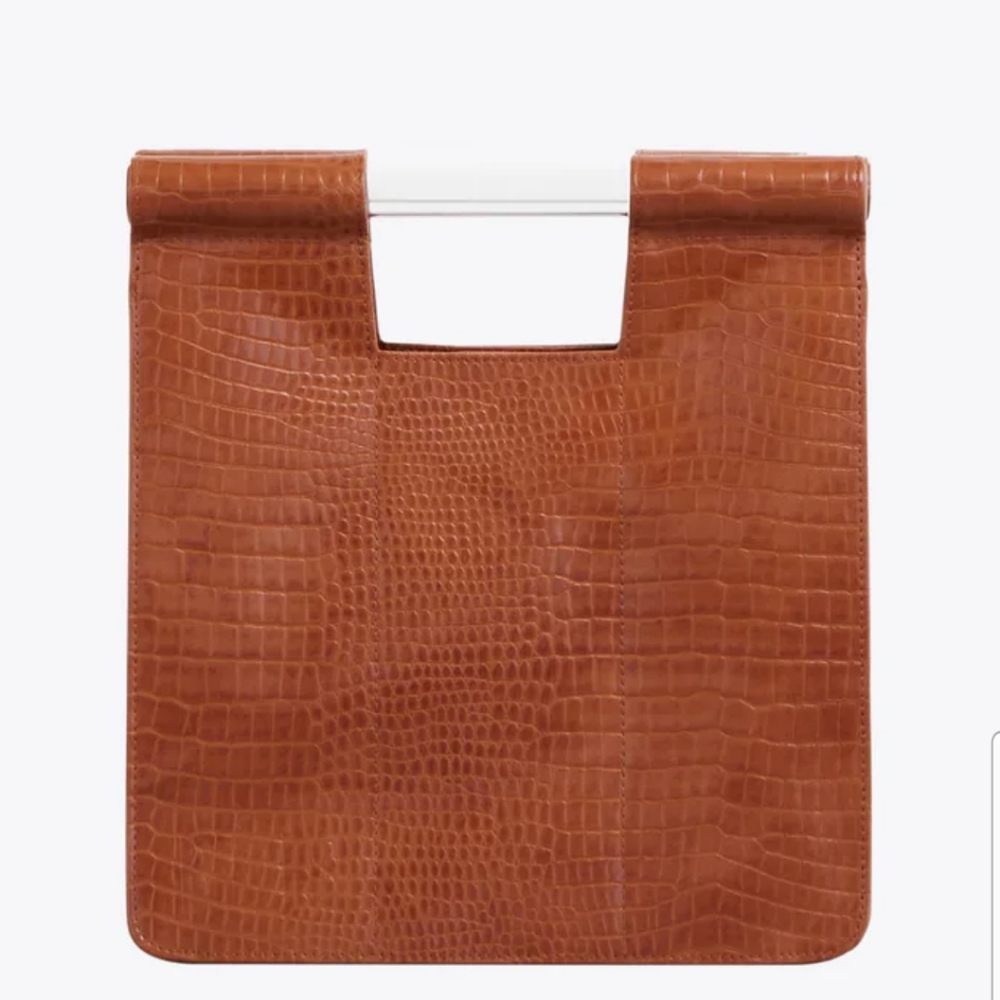 Beis The Crossbody in Cognac Croc